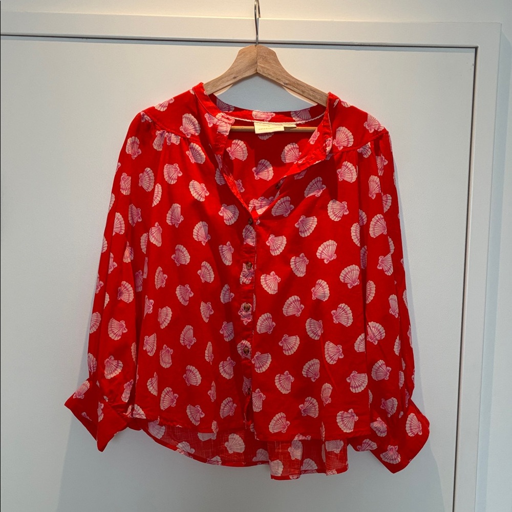 Anthropologie Maeve Seashell Women's Top